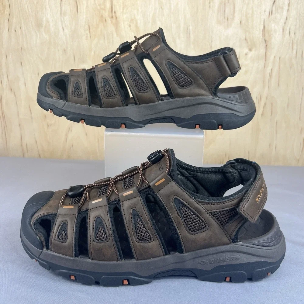 Skechers Relaxed Fit Men's Water Hiking Shoes Size 9 Brown SN204111 Used